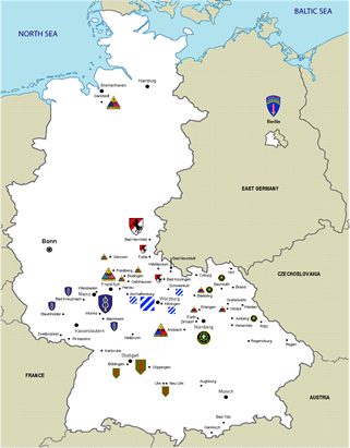Click here for a larger map of Cold War units in West Germany